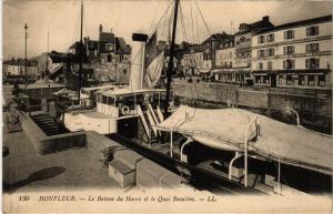 CPA HONFLEUR-Le Bateau du HAVRE et le Quai Beaulieu (347607)
