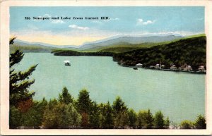 View From Garnet Hill Lake Sunapee New Hampshire NH UNP WB Postcard L4