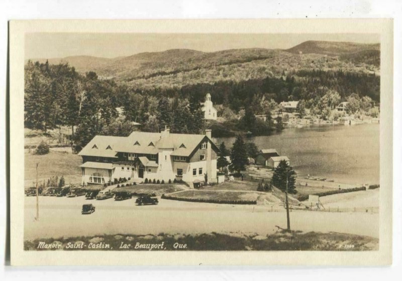 RPPC Postcard Manoir Saint Castin Lac Beauport Quebec Canada