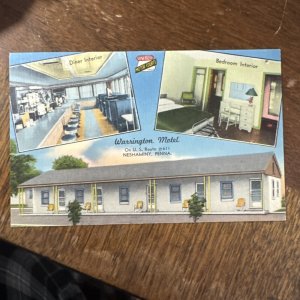 H74/ Neshaminy Pennsylvania Postcard Linen 3View Warrington Motel 26
