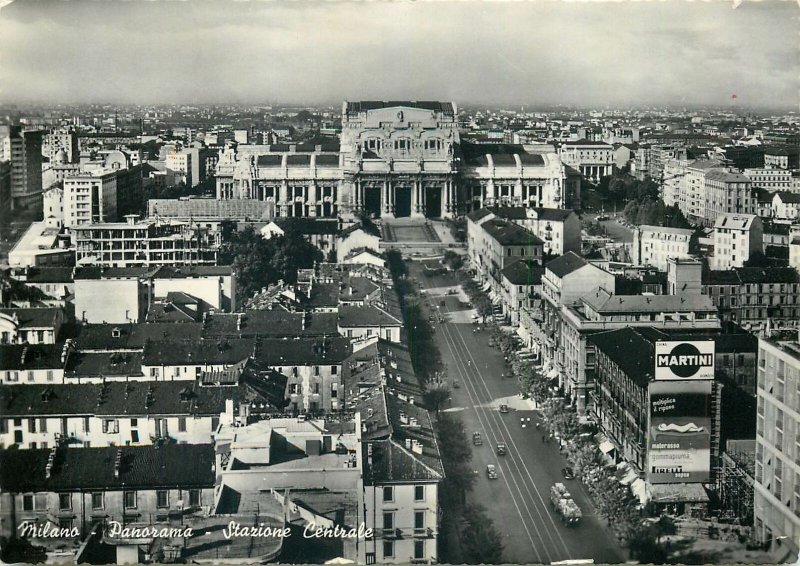 Postcard Italy Milano panorama stazione centrale