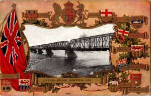 Circa 1910 Victoria Bridge Montreal Quebec Post Card Embossed #5060