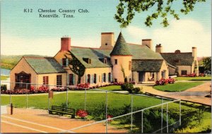 Linen Postcard Cherokee Country Club in Knoxville, Tennessee