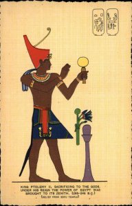 Egyptian Art Egyptology Hieroglyphics Egypt History c1920 Postcard #3