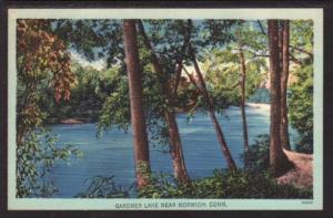 Gardner Lake Near Norwich CT Postcard 