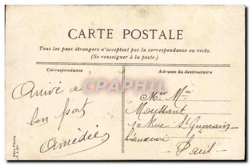 Old Postcard Boat War Marine Francaise Le Martel Charters first class Breastp...