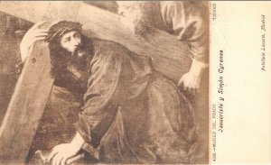 Lot 53 Prado museum spain madrid painting postcard tiziano Jesucristo simon