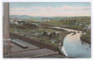 Millinocket Mill & River Millinocket Maine 1910c postcard