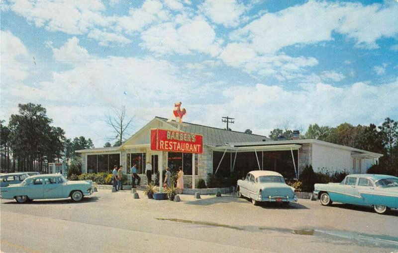 High Springs Florida Barber's Restaurant Vintage Postcard AA20285