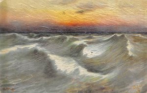 What are the Wild Waves Saying ENgland Art Artist Unused 