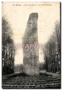 Rouen Old Postcard Garden plants The Runestone