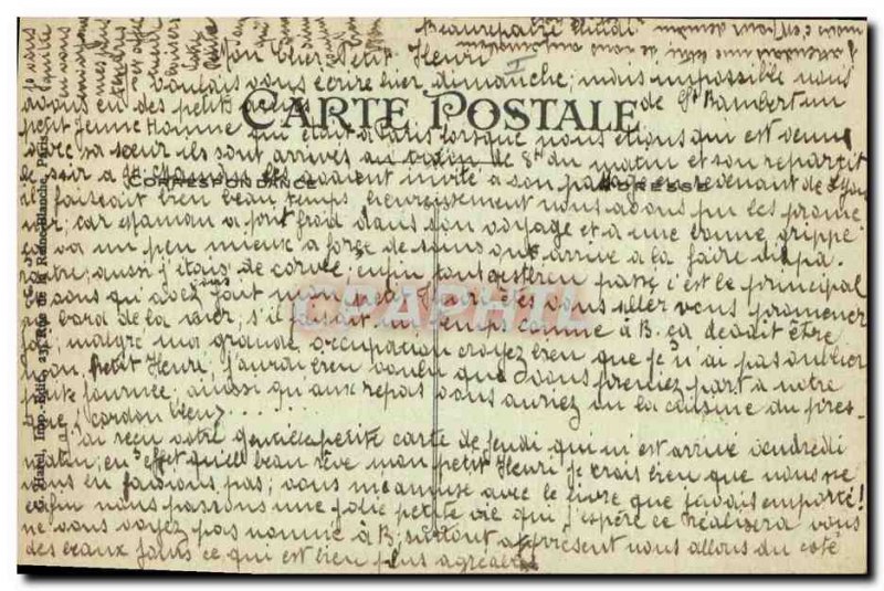 Old Postcard Fantasy Illustrator Flowers Lamartine