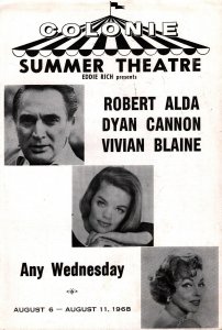 1968  Latham  New York  Colonie  Summer Theatre  Robert Alda   6 Pages  9 x 6