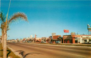 Postcard Costa Mesa Street Scene Side Track For Santa Ana & Newport Railway