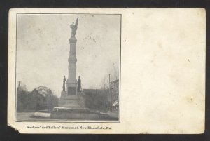BLOOMFIELD PENNSYLVANIA PA. SOLDIERS AND SAILORS MONUMENT VINTAGE POSTCARD