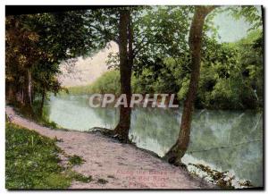 Old Postcard Along The Banke Of The Red River Fargo N D