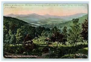 1908 Great Craggy Range Land of Sky North Carolina NC Claremont Postcard 