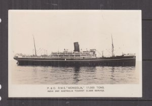 P & O, RMS MONGOLIA, c1910 ppc., unused..