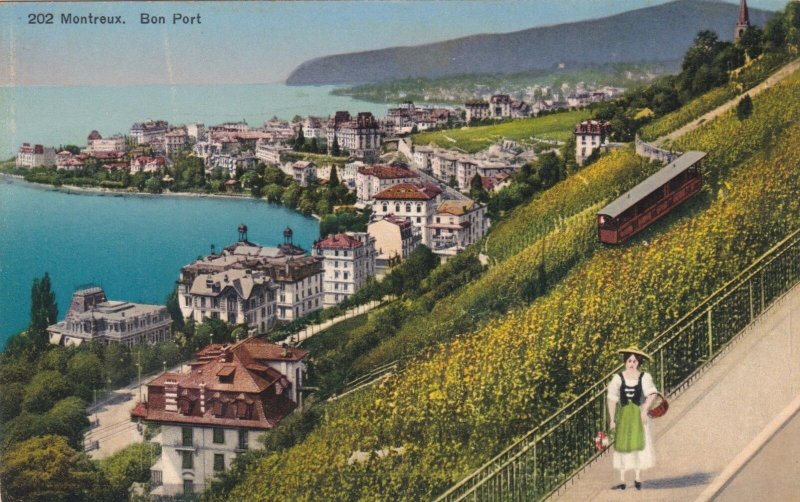 Switzerland Montreux View Of The Port sk3698