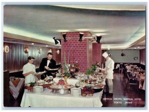 Tokyo Japan Postcard Imperial Viking Imperial Hotel Buffet and Dining c1950's