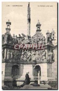 Old Postcard Guimiliau Calvary