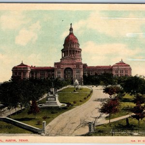 c1910s Austin, TX State Capitol Birds Eye Sharp Litho Photo PC Scarbrough A234