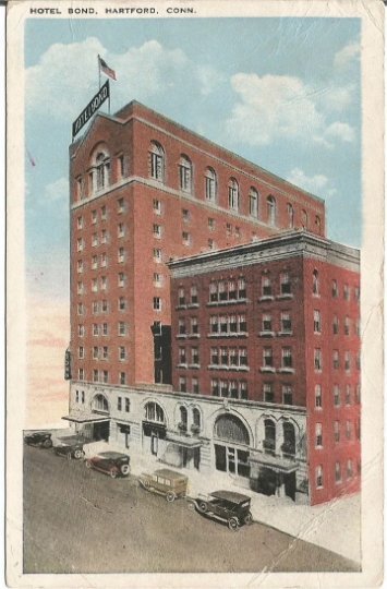 Hartford Connecticut Hotel Bond Grand Historical Building Vintage Postcard