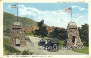 Bear Creek Entrance - Denver Mountain Parks, Colorado CO  