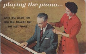 Advertising Postcard Playing the Piano Kirk Johnson Co Lancaster PA