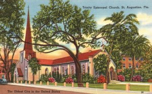 Vintage Postcard Trinity Episcopal Church The Oldest City In Us St. Augustine FL