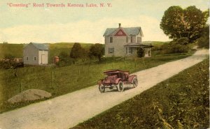 NY - Kenoza Lake. Coasting Road