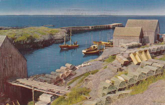 Scenery at Blue Rocks NS, Nova Scotia, Canada - pm 1953