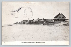 1915 South Wells Beach  Maine   Postcard