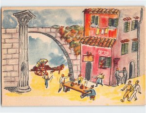 Postcard Compliments of American Red Cross Service Clubs Italy