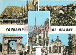 Modern Postcard Souvenir de Beaune C Golden