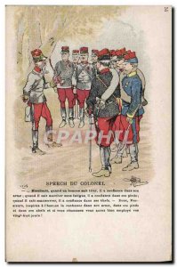 Old Postcard Fantasy Illustrator Albert Guillaume Army colonel Speech