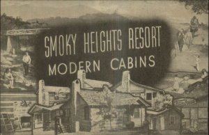 Gatlinburg TN Smoky Heights Resort c1930s Postcard