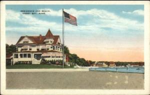 Onset Bay Cape Cod MA Residence & Beach c1920 Postcard