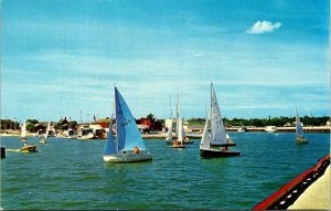 Gimli Manitoba Icelandic Settlement Harbor Sailboats Postcard VTG UNP Vintage 