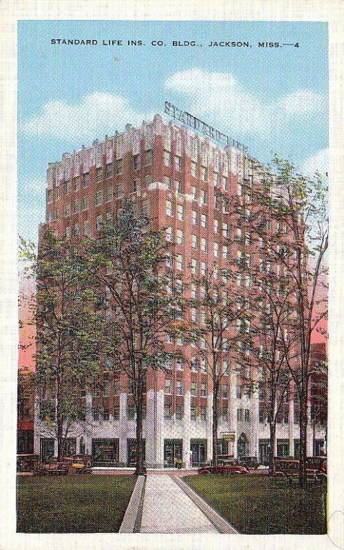 Postcard Standard Life Ins Co Bldg Jackson MS