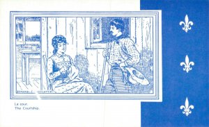 Typical Scenes Daily Life - The Courtship - Vintage Postcard  06.39