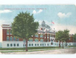 Divided-Back HIGH SCHOOL SCENE Sacramento California CA E2378