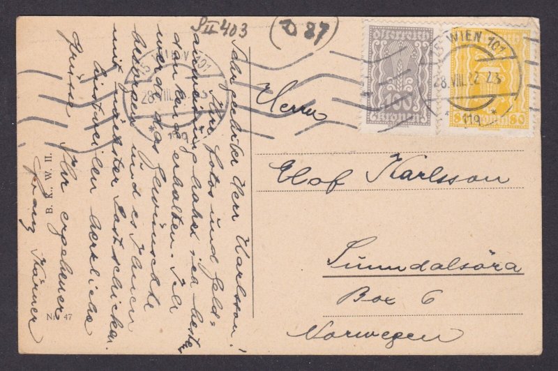 Postcard, Austria Vienna, Panorama von Wien