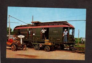 ME Trolley Car US Mail Kittery York Beach Maine Postcard Kennebunkport Museum