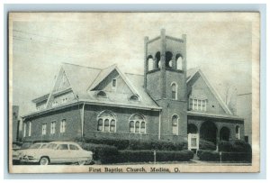 Vintage Cars First Baptist Church, Medina, O. Postcard F70