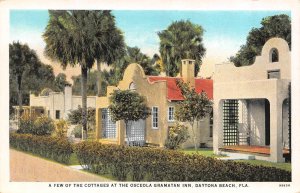 Daytona Beach, FL Florida   OSCEOLA GRAMATAN INN~Cottages  ca1920's Postcard