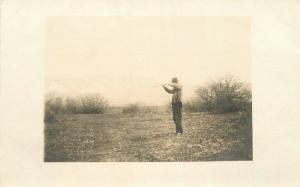 C-1910 Frame Like hunting shooting rifle Rural Life RPPC real photo 1274