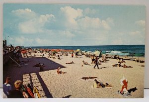 Ocean City Maryland RPPC Beach with Large Stuffed Dog on the Sand Postcard D5