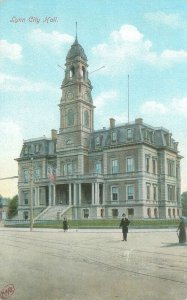 Lynn Massachusetts City Hall, People Litho Postcard Unused, Metropolitan News Co