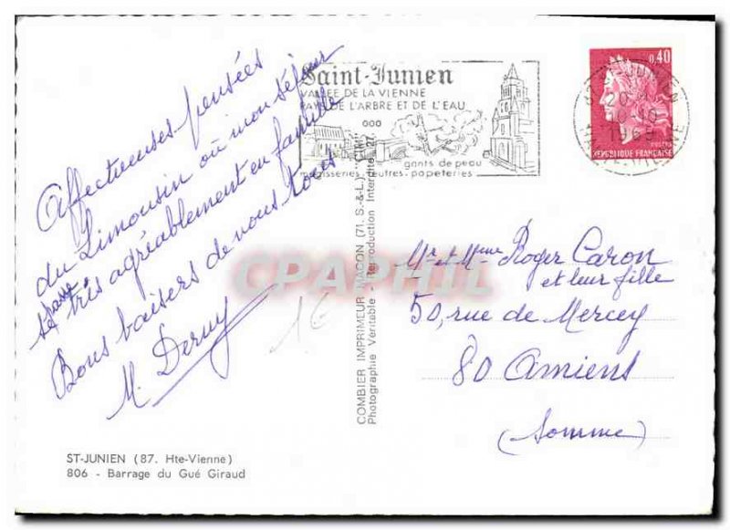 Modern Postcard St Junien Haute Vienne Dam Gue Giraud